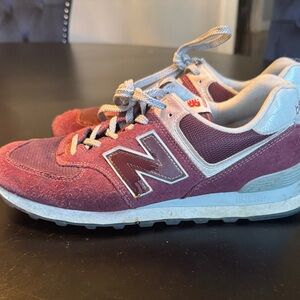 New Balance Burgundy and Gray Sneakers